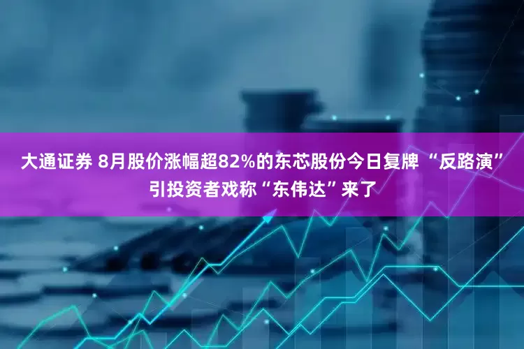 大通证券 8月股价涨幅超82%的东芯股份今日复牌 “反路演”引投资者戏称“东伟达”来了
