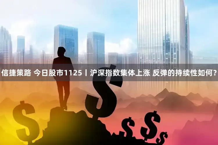 信捷策路 今日股市1125丨沪深指数集体上涨 反弹的持续性如何?